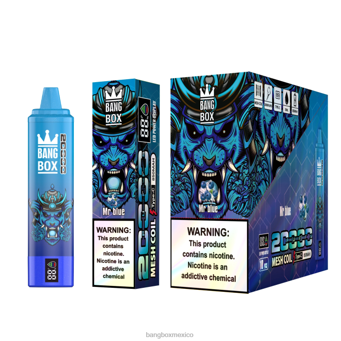 Bang Box Mexico - Bang Box Pantalla inteligente de 20000 inhalaciones señor azul