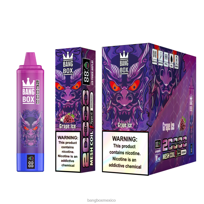 Bang Box Vape - Bang Box Pantalla inteligente de 20000 inhalaciones hielo de uva