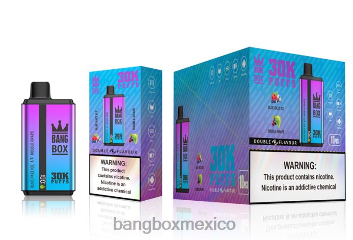Bang Box Precio - Bang Box 30000 inhalaciones de dos sabores. hielo azul razz y uva doble