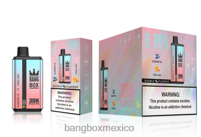 Bang Box Price - Bang Box 30000 inhalaciones de dos sabores. hielo de arándanos y jugo de durazno