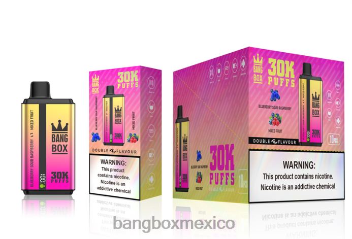 Bang Box Vape - Bang Box 30000 inhalaciones de dos sabores. arándanos, frambuesa ácida y frutas mixtas