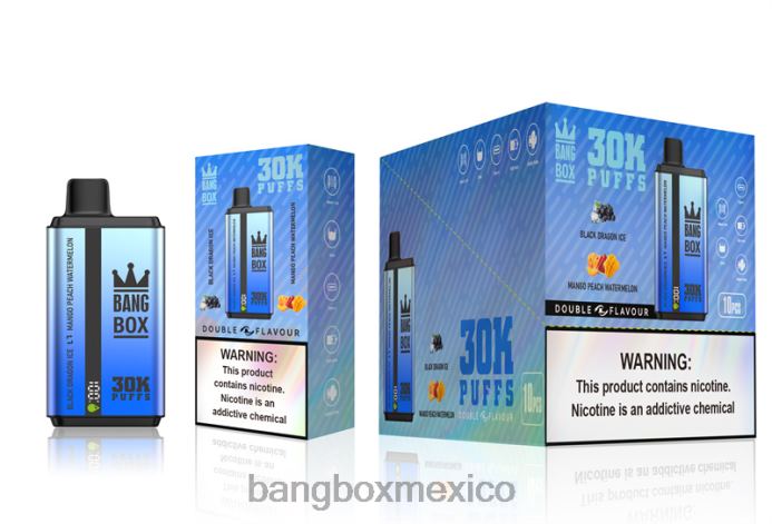 Bang Box Vape - Bang Box 30000 inhalaciones de dos sabores. sandía black dragon ice & mango melocotón
