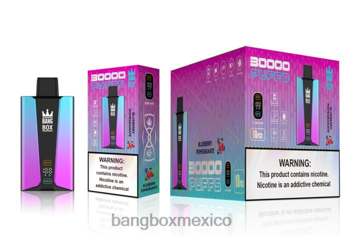 Bang Box Mexico - Bang Box Pantalla inteligente de 30000 inhalaciones pomgerante de arándanos