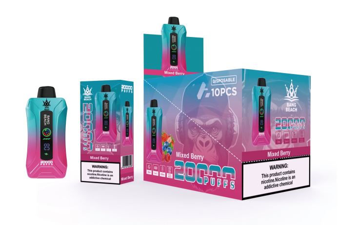 Bang Box Mexico - Bang Beach vape elegante de la pantalla de 20000 soplos bayas mixtas