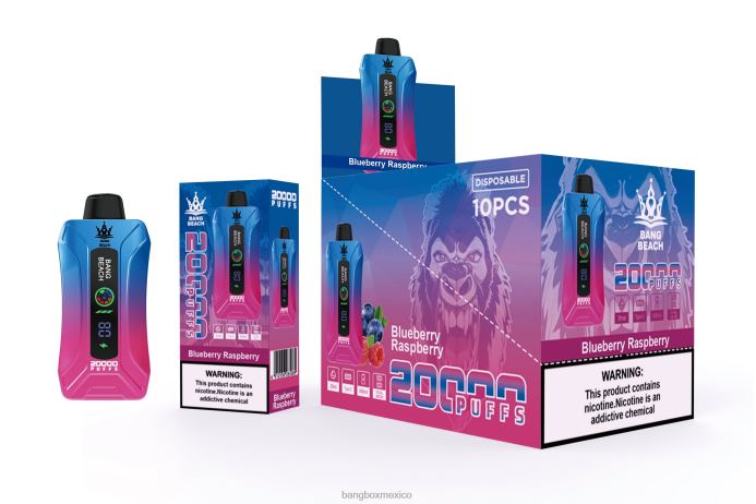 Bang Box Precio - Bang Beach vape elegante de la pantalla de 20000 soplos frambuesa arándano
