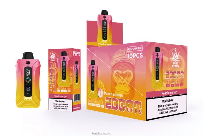 Bang Box Precio - Bang Beach vape elegante de la pantalla de 20000 soplos mango durazno