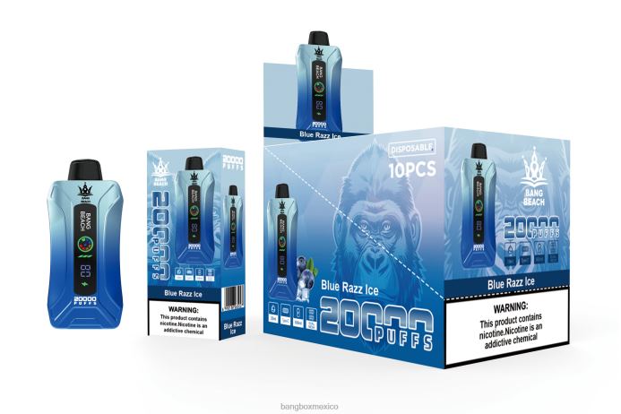 Bang Box Vape - Bang Beach vape elegante de la pantalla de 20000 soplos hielo azul