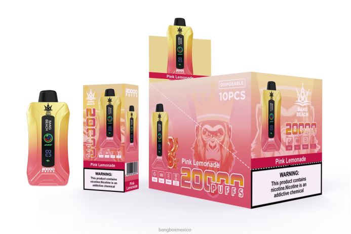 Bang Box Vape Price - Bang Beach vape elegante de la pantalla de 20000 soplos limonada rosa