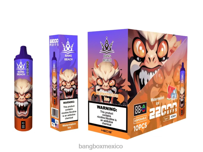 Bang Box Precio - Bang Beach Pantalla inteligente de 22000 inhalaciones hielo de sandia