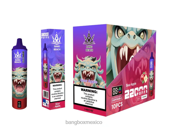 Bang Box Price - Bang Beach Pantalla inteligente de 22000 inhalaciones manzana agria