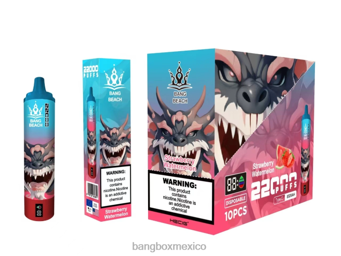 Bang Box Price - Bang Beach Pantalla inteligente de 22000 inhalaciones sandia fresa
