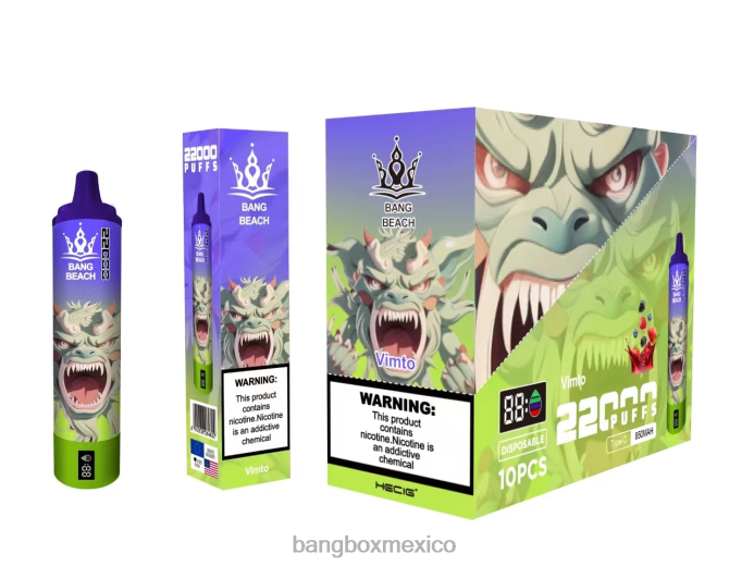 Bang Box Price - Bang Beach Pantalla inteligente de 22000 inhalaciones vimto