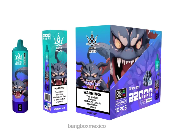 Bang Box Vape Price - Bang Beach Pantalla inteligente de 22000 inhalaciones hielo de uva